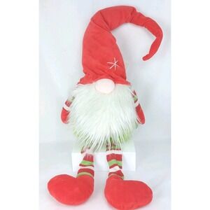 Hobby Lobby Very Merry Gnome 20" Plush Grinch Lime Green Red Posable Hat Shelf